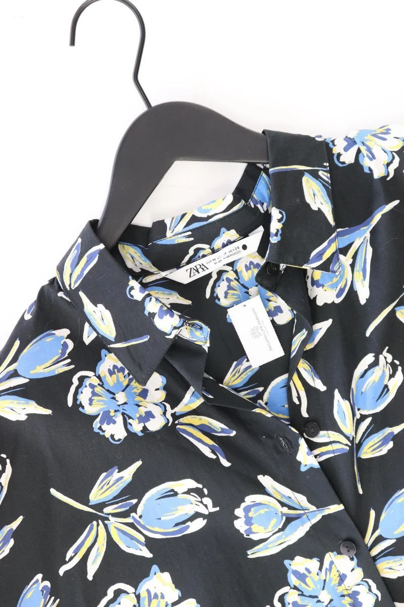 Zara Regular Tunika Gr. M mit Blumenmuster neuwertig blau aus Baumwolle