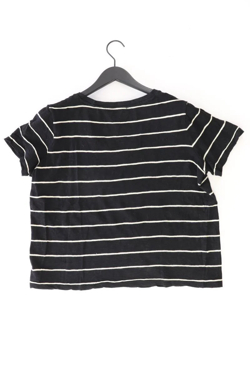 Mango Ringelshirt Gr. XL gestreift Kurzarm schwarz aus Baumwolle
