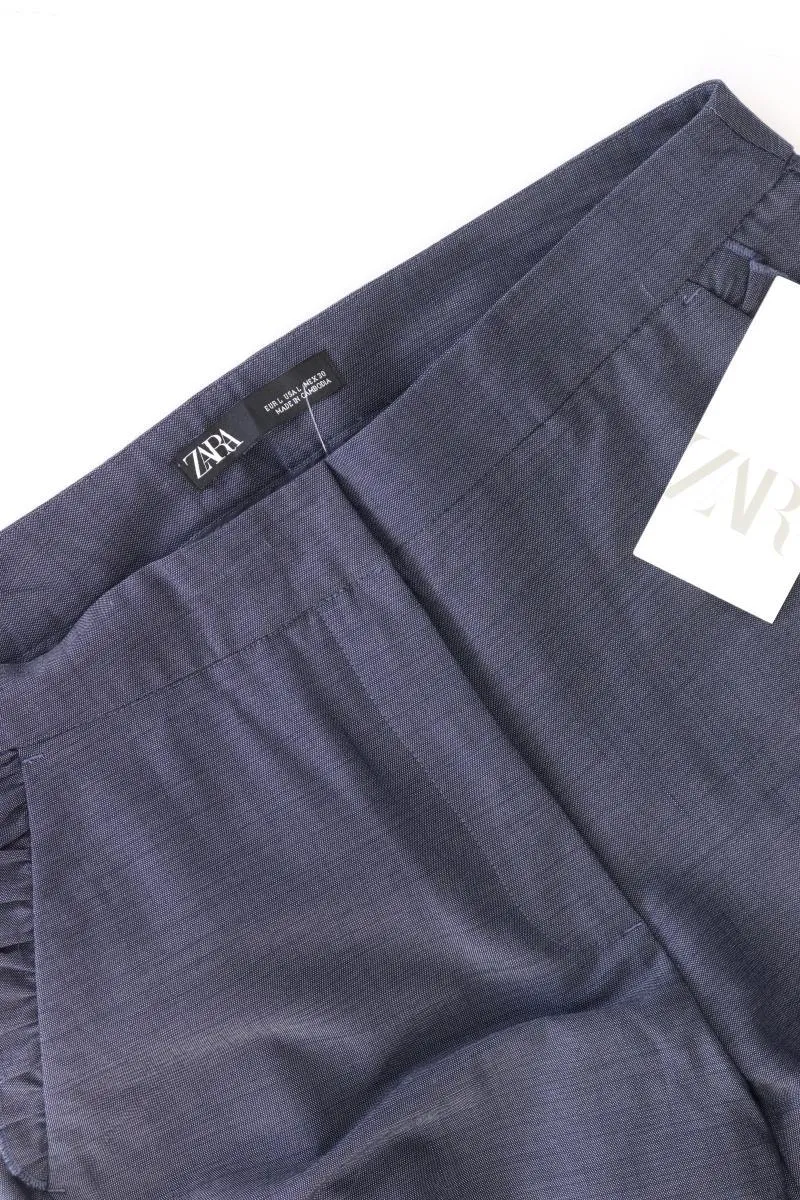 Zara Anzughose Gr. L neu mit Etikett Neupreis: 29,95€! blau aus Baumwolle
