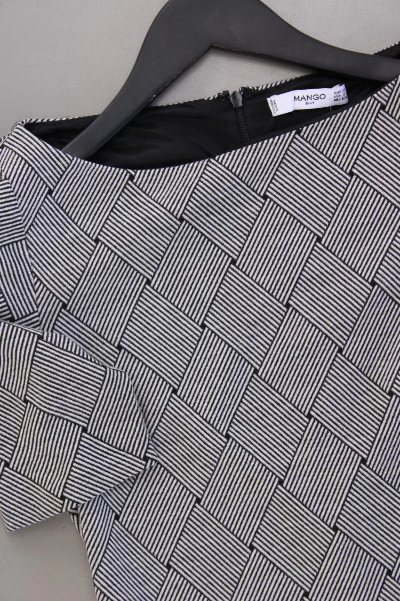 Mango Bleistiftkleid Gr. XS Kurzarm grau aus Polyester