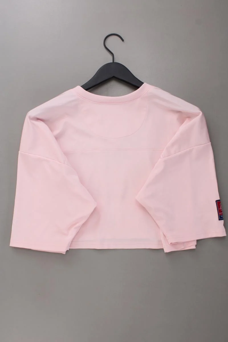 Siksilk Cropped Shirt Gr. L Kurzarm rosa aus Polyester