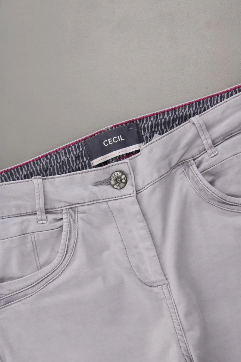 Cecil 7/8 Hose Gr. W28/L24 grau aus Baumwolle
