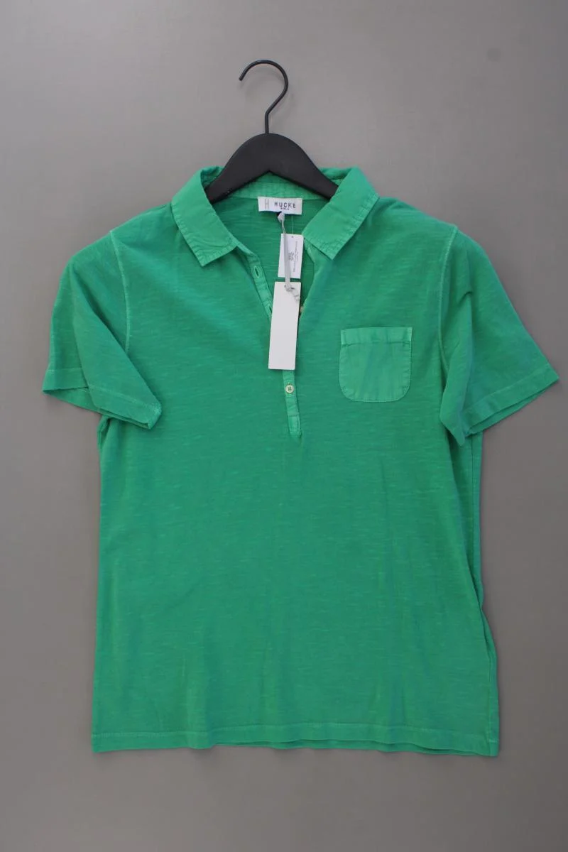 Hucke Poloshirt Gr. 40 neu mit Etikett Kurzarm grün aus Baumwolle