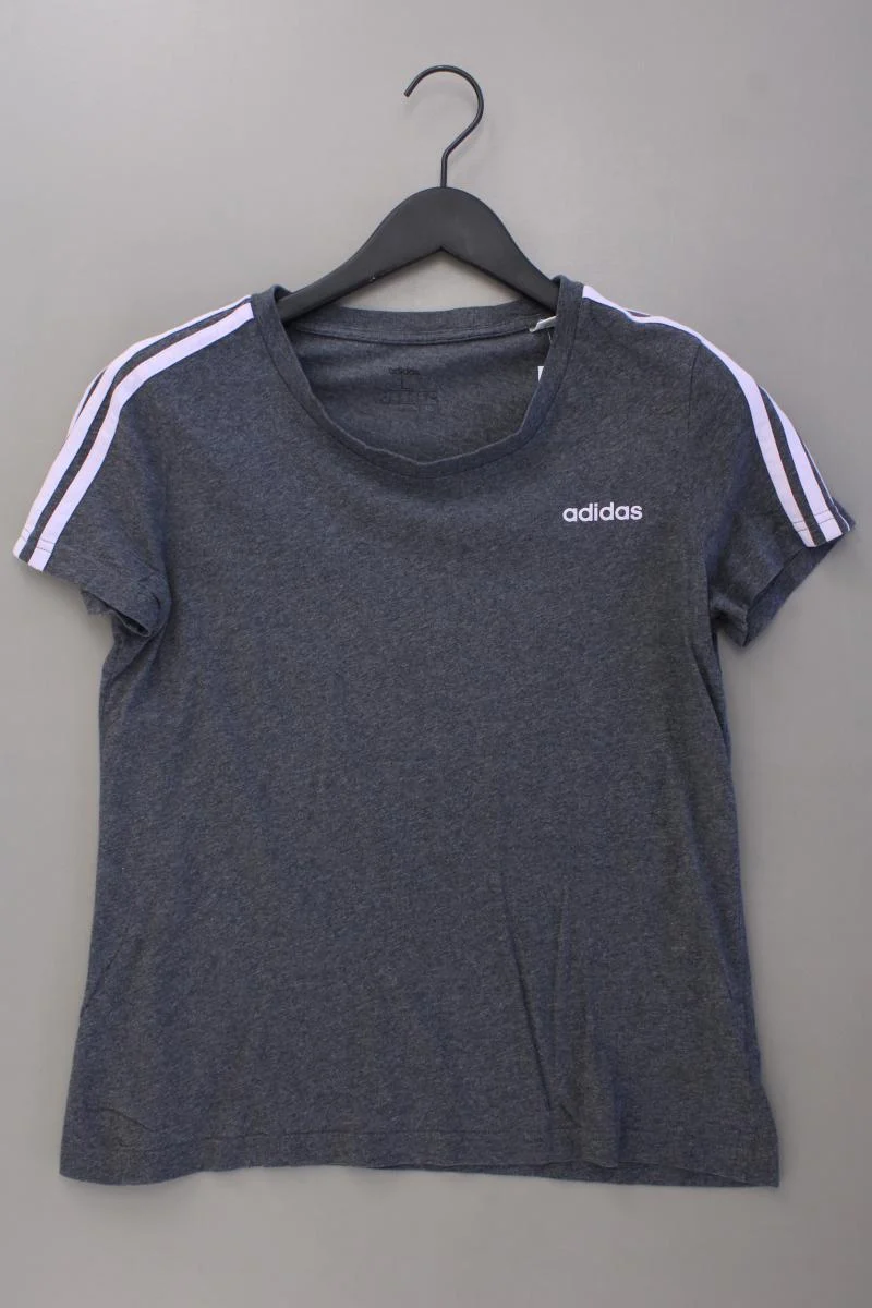 Adidas Sportshirt Gr. L Kurzarm grau aus Baumwolle