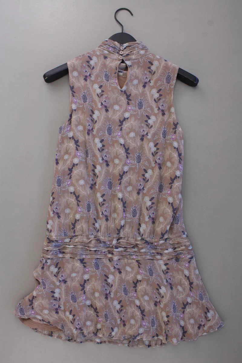 Esprit Collection Seidenkleid Gr. 38 mit Blumenmuster Ärmellos mehrfarbig