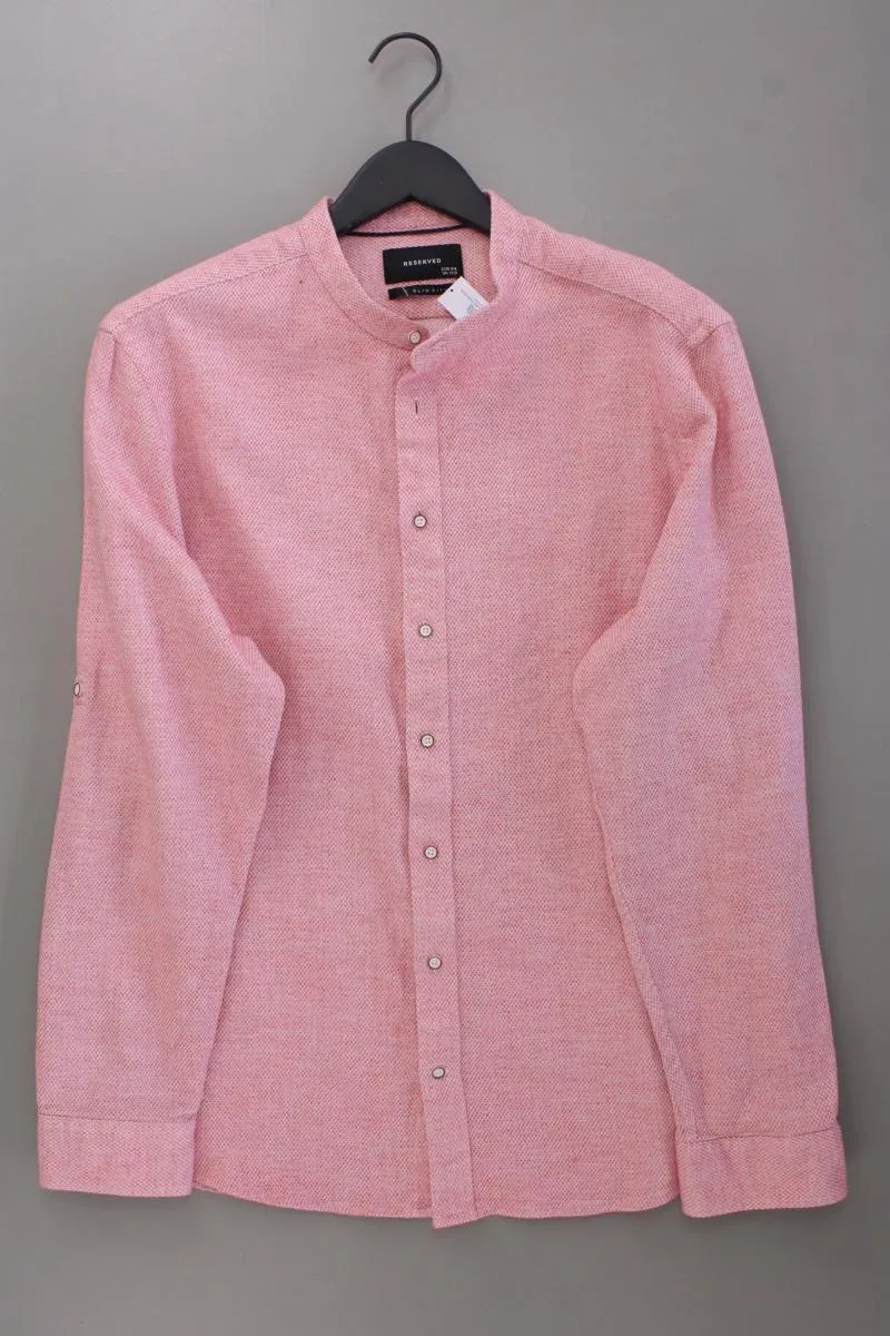 Reserved Langarmhemd für Herren Gr. XL rot aus Baumwolle