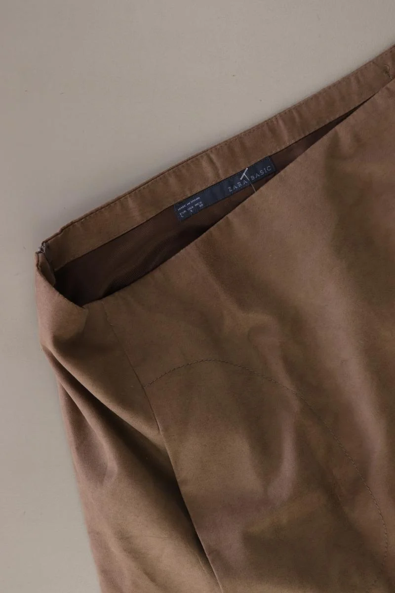 Zara Kurzer Rock Gr. L braun aus Polyester