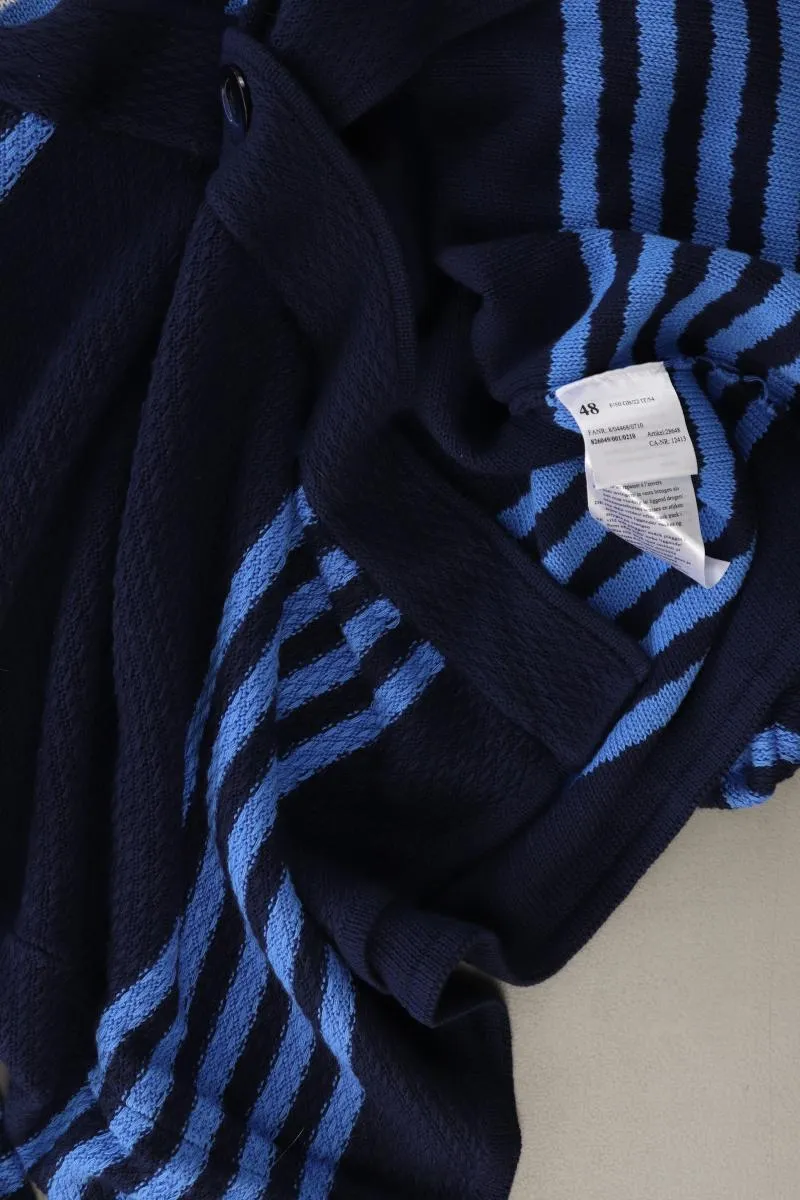 Basler Strickjacke Gr. 48 Langarm blau aus Baumwolle