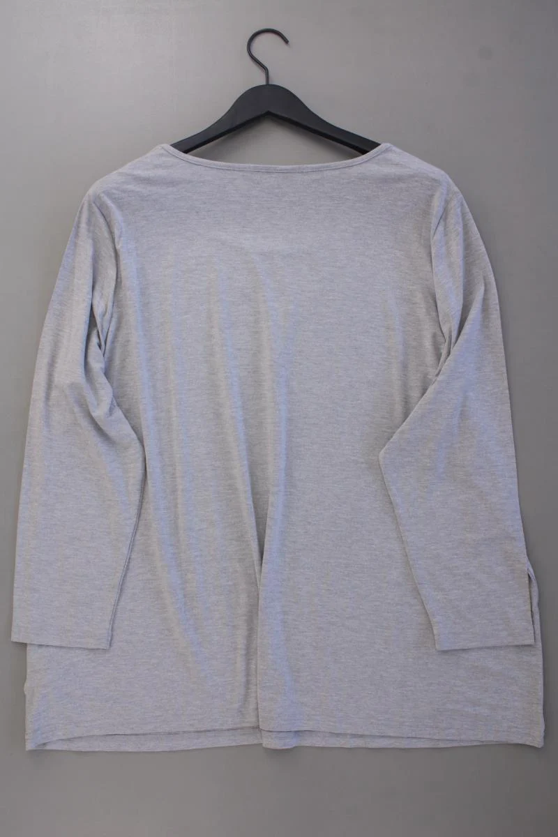 Janet & Joyce Printshirt Gr. 54 neuwertig Langarm grau aus Viskose