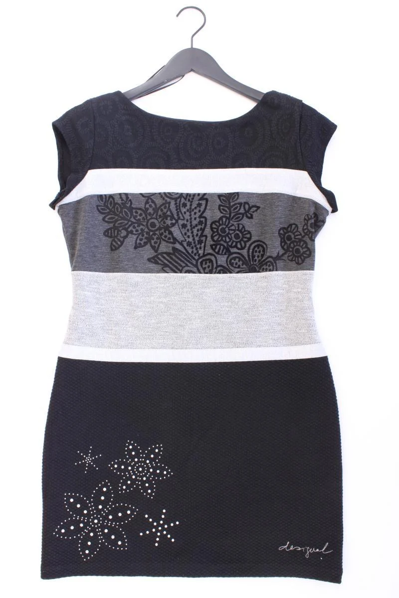 Desigual Kurzarmkleid Gr. XL schwarz aus Polyester