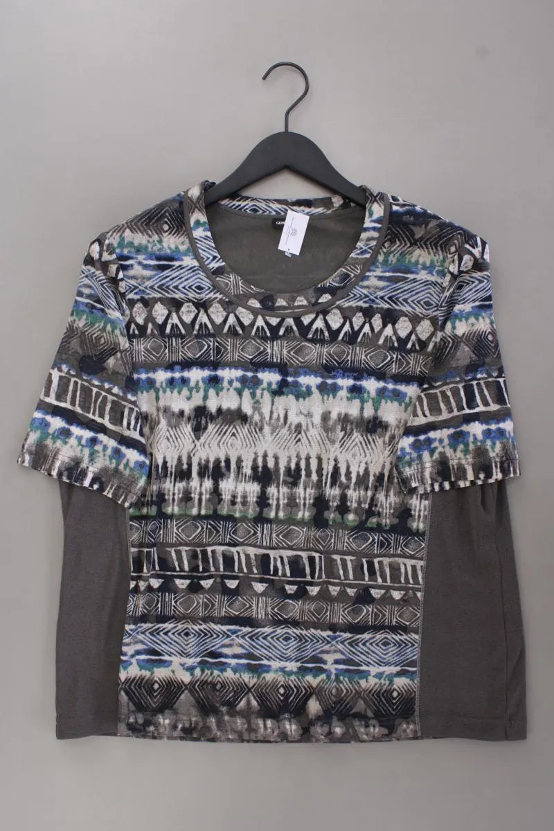 Gerry Weber Printshirt Gr. 46 Kurzarm olivgrün