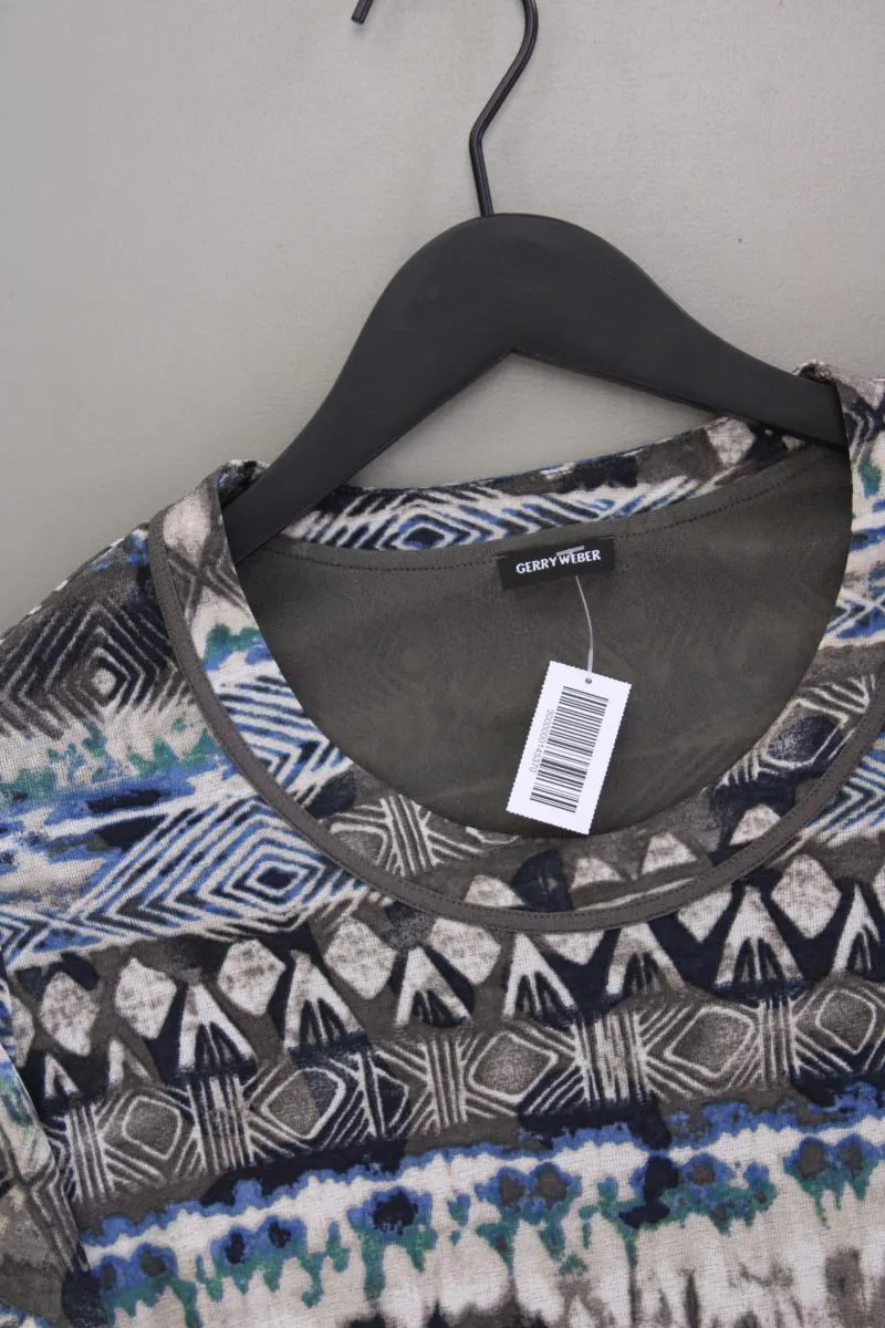 Gerry Weber Printshirt Gr. 46 Kurzarm olivgrün