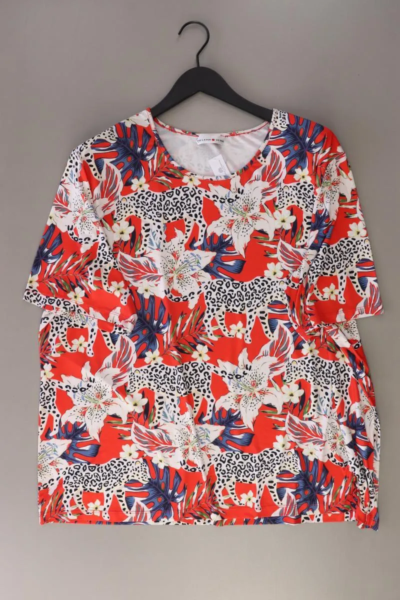Helena Vera Printshirt Gr. 54 mit Tierdruck Kurzarm rot aus Polyester