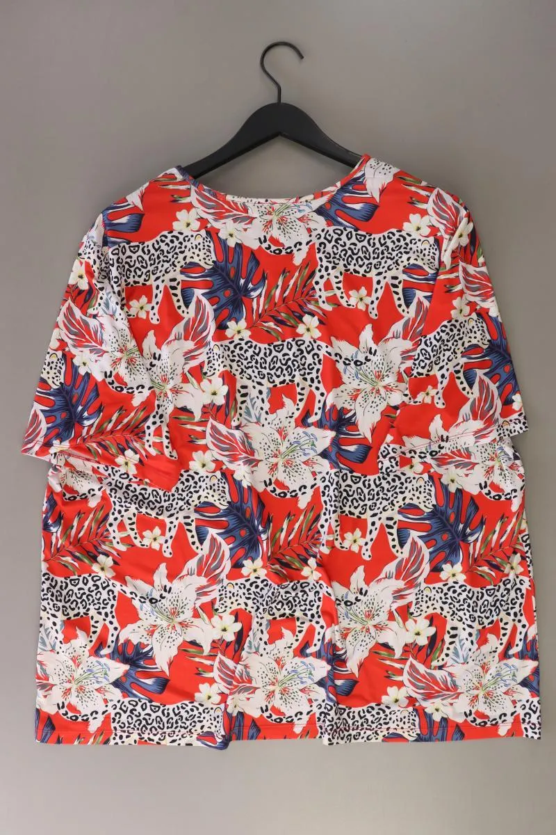 Helena Vera Printshirt Gr. 54 mit Tierdruck Kurzarm rot aus Polyester