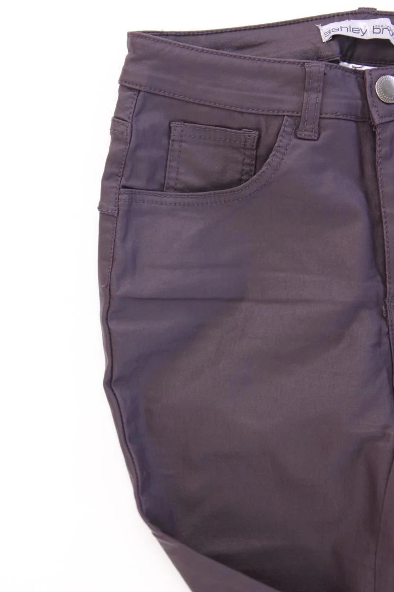 Ashley Brooke Kunstlederhose Gr. 38 lila aus Baumwolle