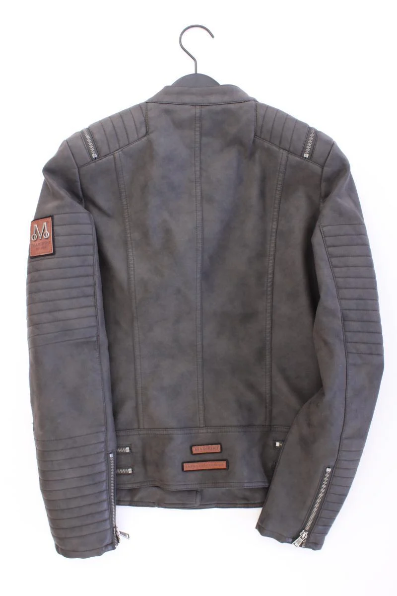 MARIKOO Kunstlederjacke Gr. M neuwertig grau aus Polyurethan