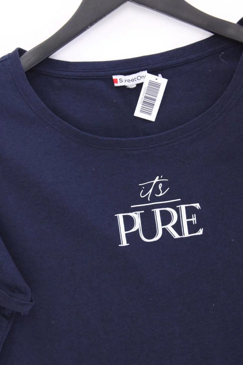 Street One T-Shirt Gr. 46 Kurzarm blau