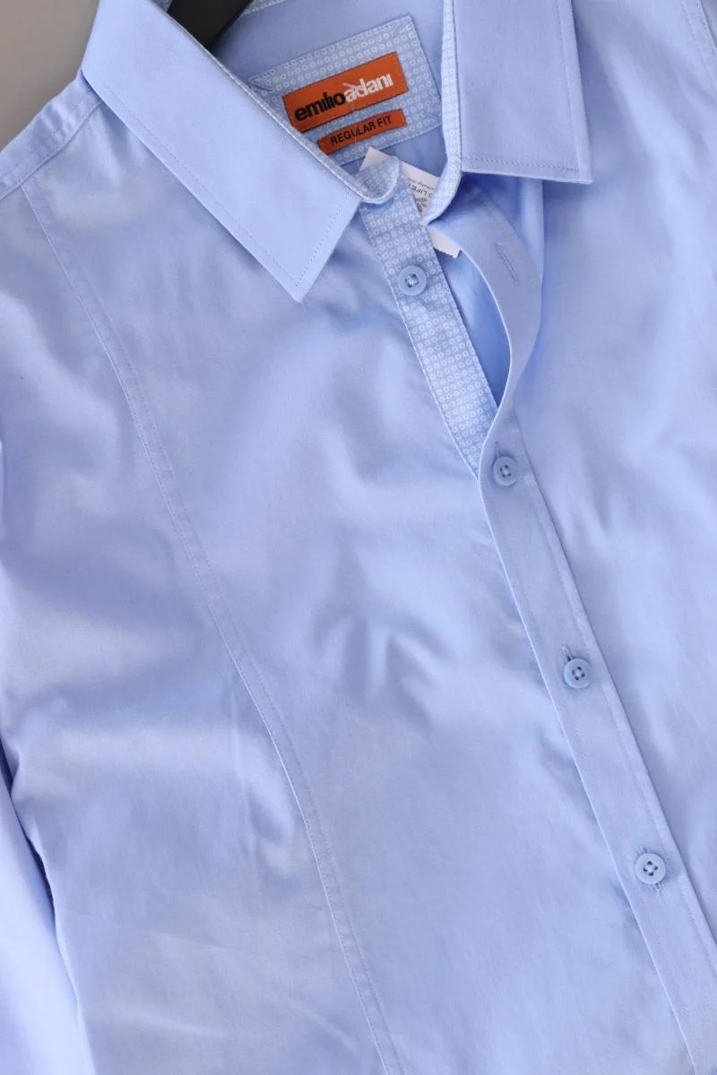 Emilio Adani Langarmhemd für Herren Gr. L blau aus Baumwolle