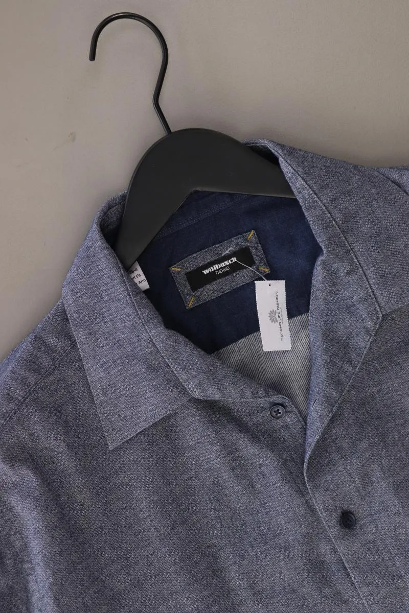Walbusch Langarmhemd für Herren Gr. Hemdgröße 43/44 blau aus Baumwolle