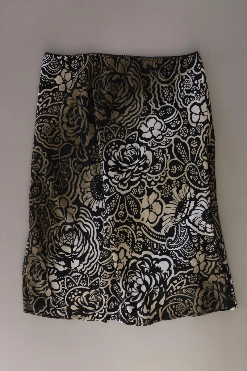 one touch Stretchrock Gr. 40 mit Blumenmuster schwarz aus Polyester