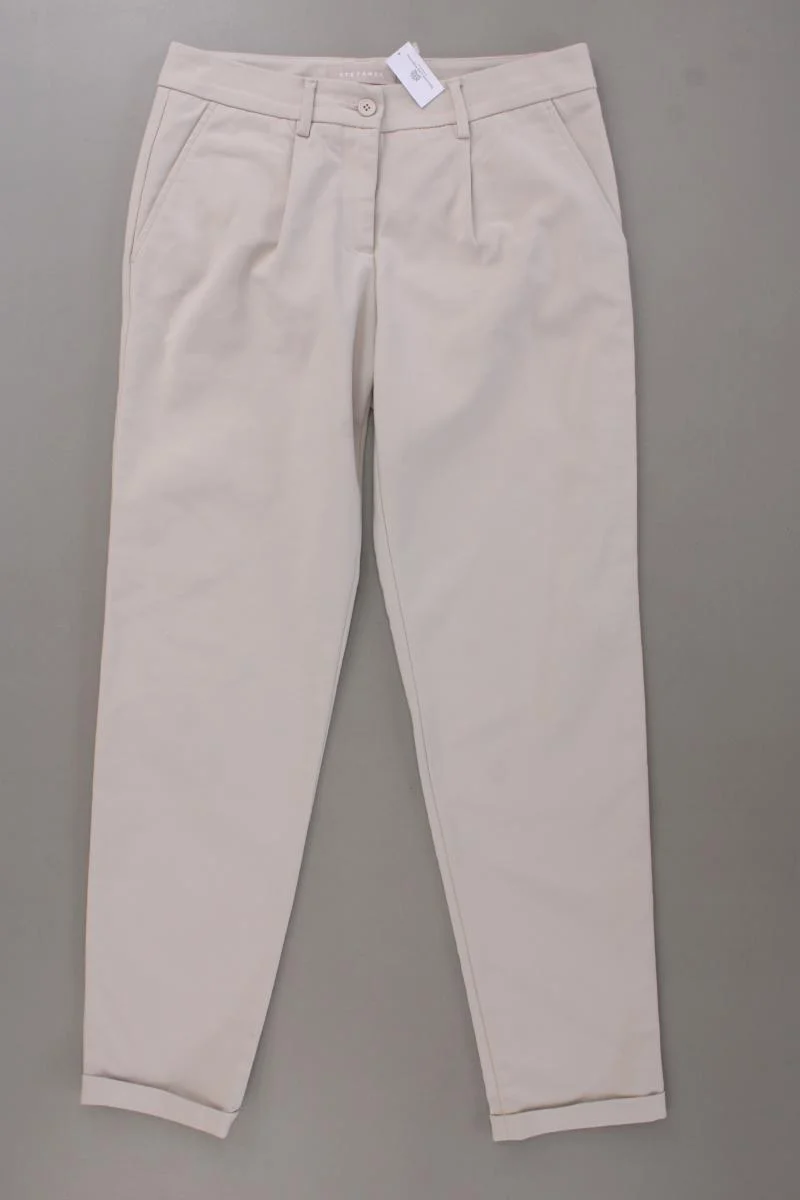 Stefanel Stoffhose Gr. 36 creme aus Baumwolle