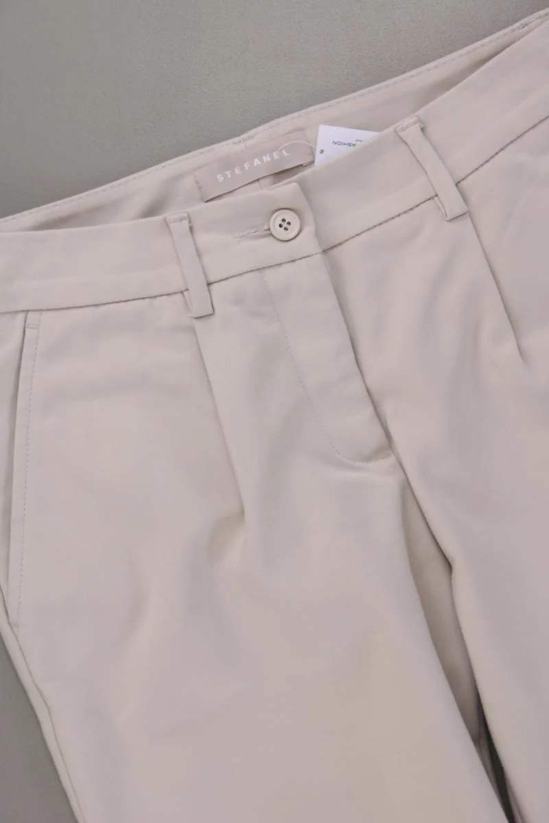 Stefanel Stoffhose Gr. 36 creme aus Baumwolle