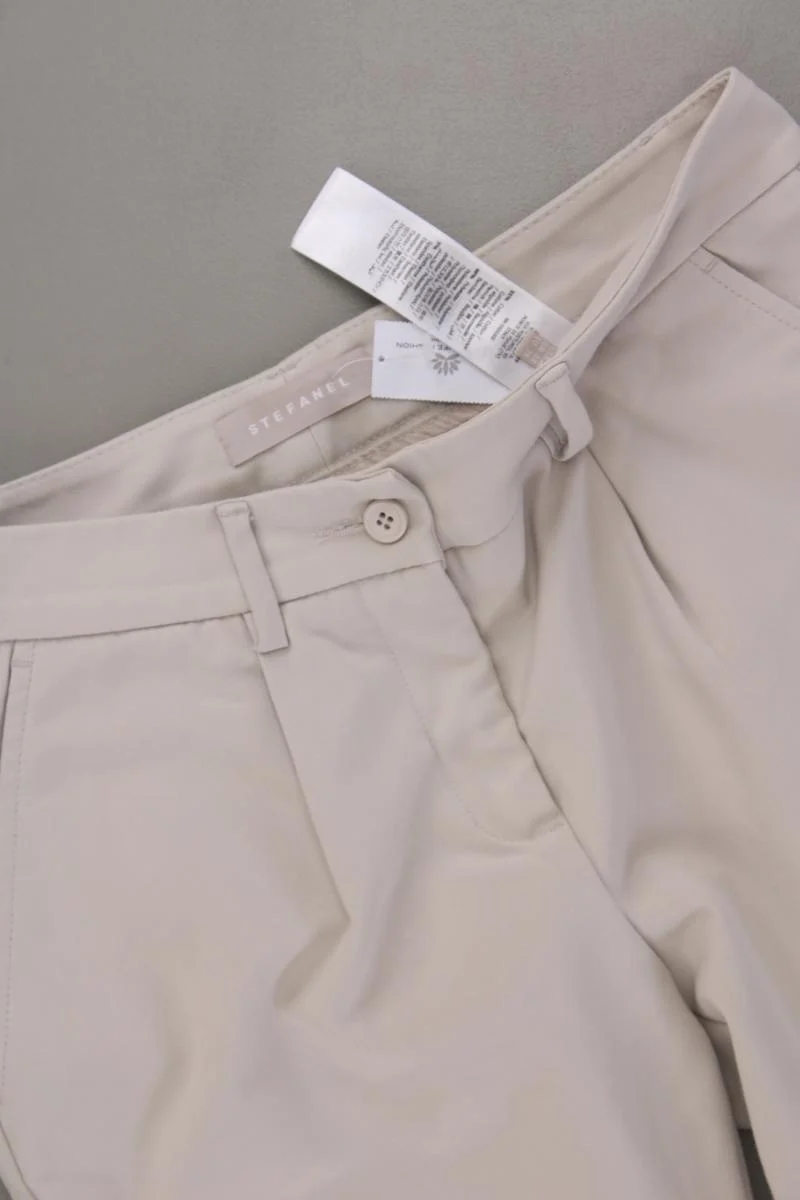 Stefanel Stoffhose Gr. 36 creme aus Baumwolle