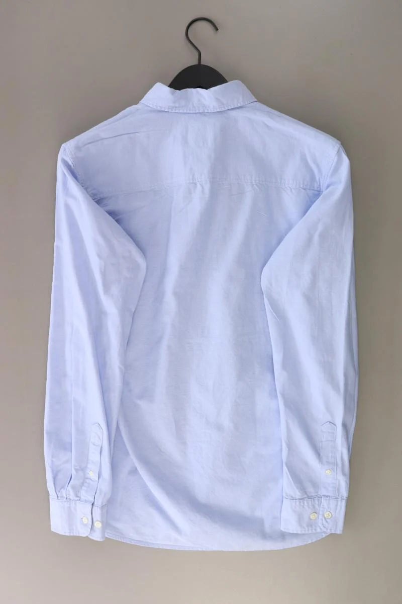 Jack & Jones Langarmhemd für Herren Gr. M blau aus Baumwolle