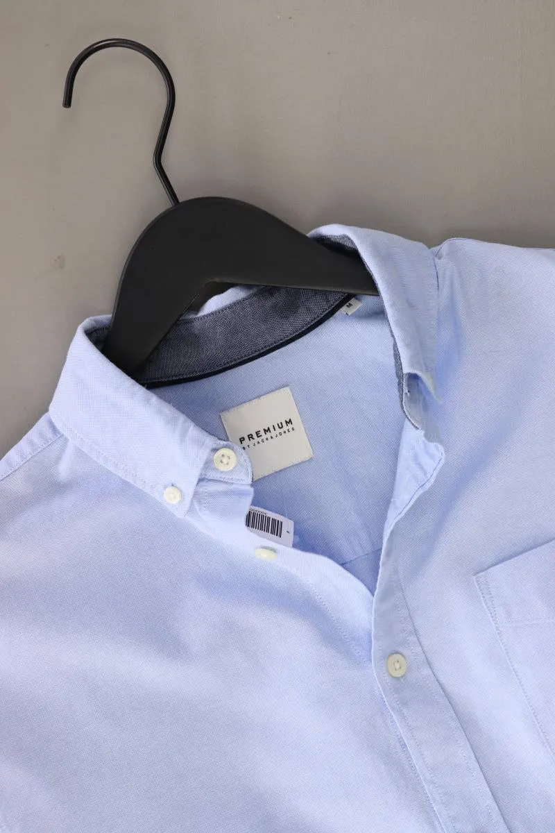 Jack & Jones Langarmhemd für Herren Gr. M blau aus Baumwolle