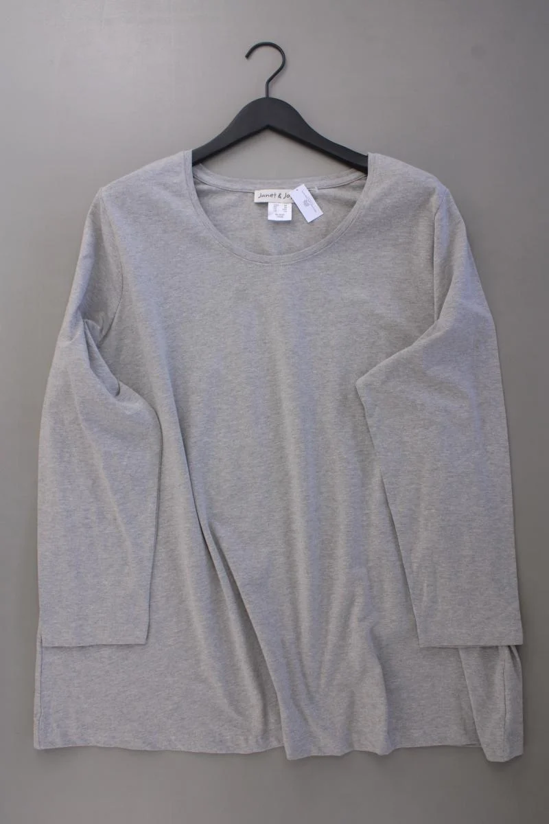 Janet & Joyce Longsleeve-Shirt Gr. 56 Langarm grau aus Baumwolle