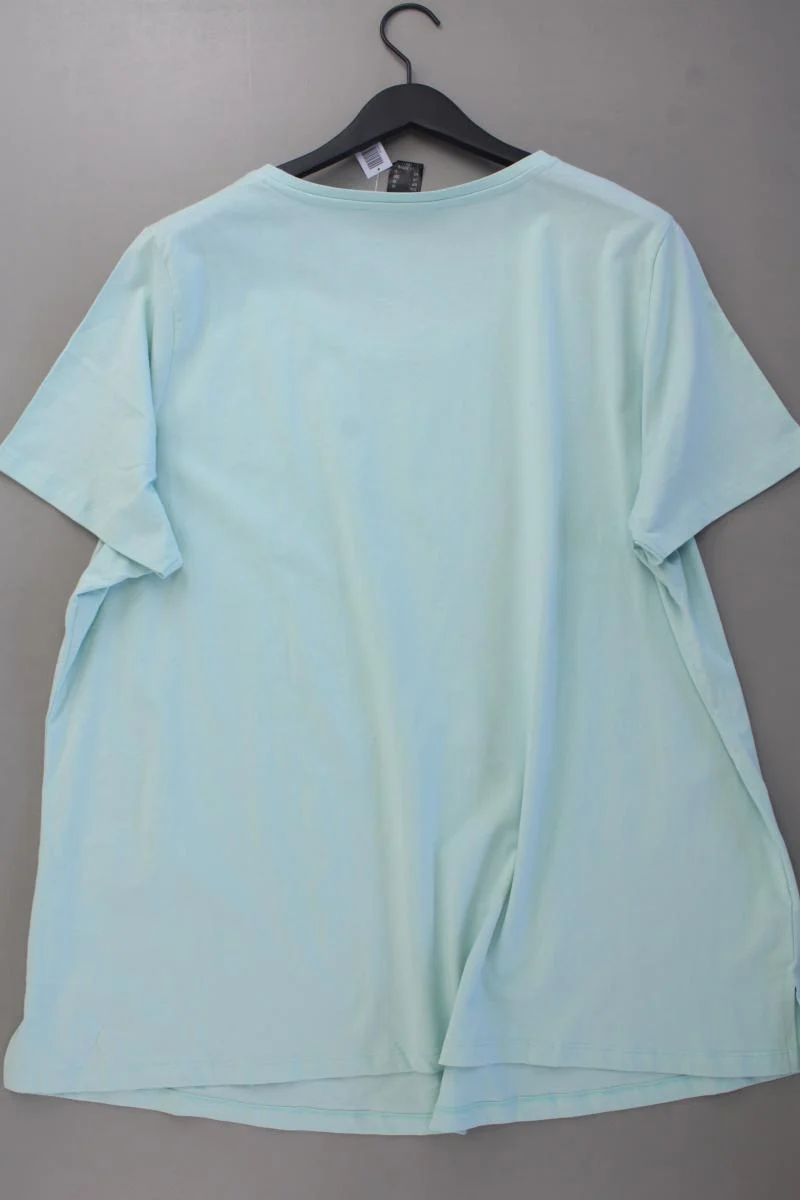 Janet & Joyce Printshirt Gr. 56 neuwertig Kurzarm blau aus Baumwolle