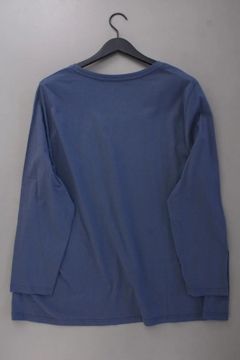 Ulla Popken Longsleeve-Shirt Gr. 54/56 Langarm blau aus Baumwolle