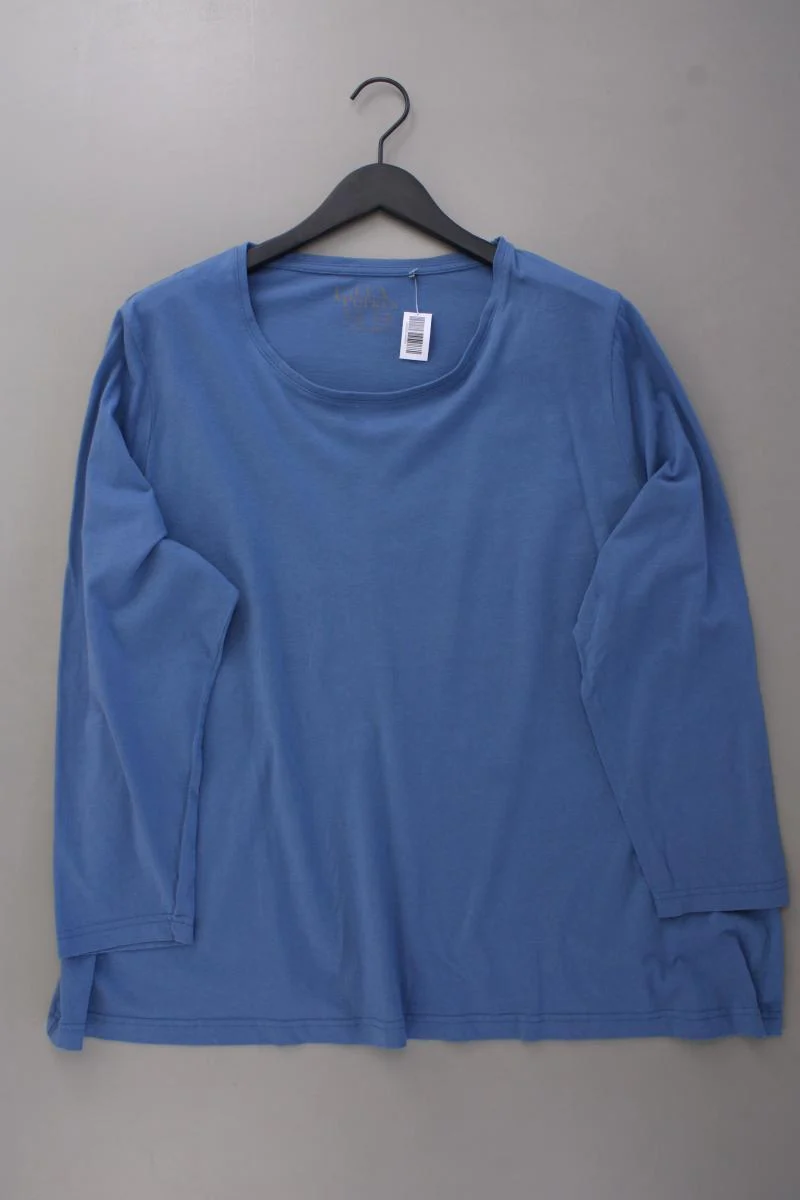 Ulla Popken Longsleeve-Shirt Gr. 54/56 neuwertig Langarm blau aus Baumwolle
