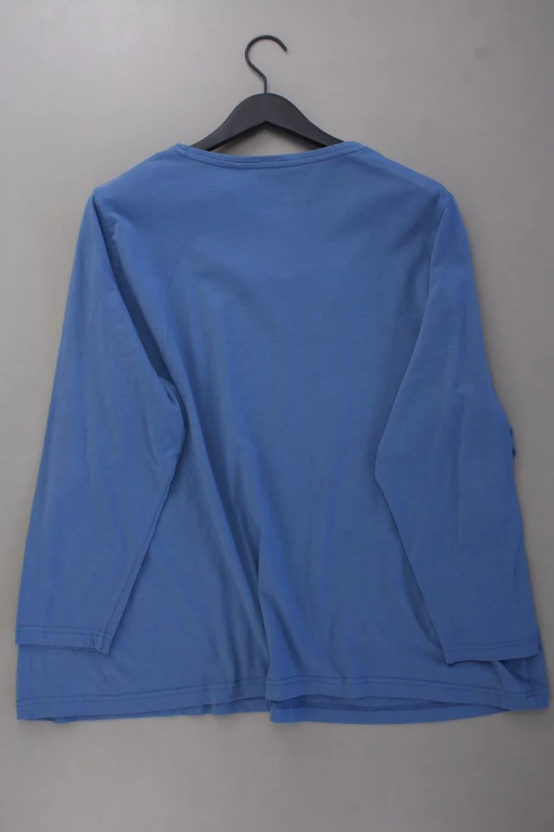 Ulla Popken Longsleeve-Shirt Gr. 54/56 neuwertig Langarm blau aus Baumwolle