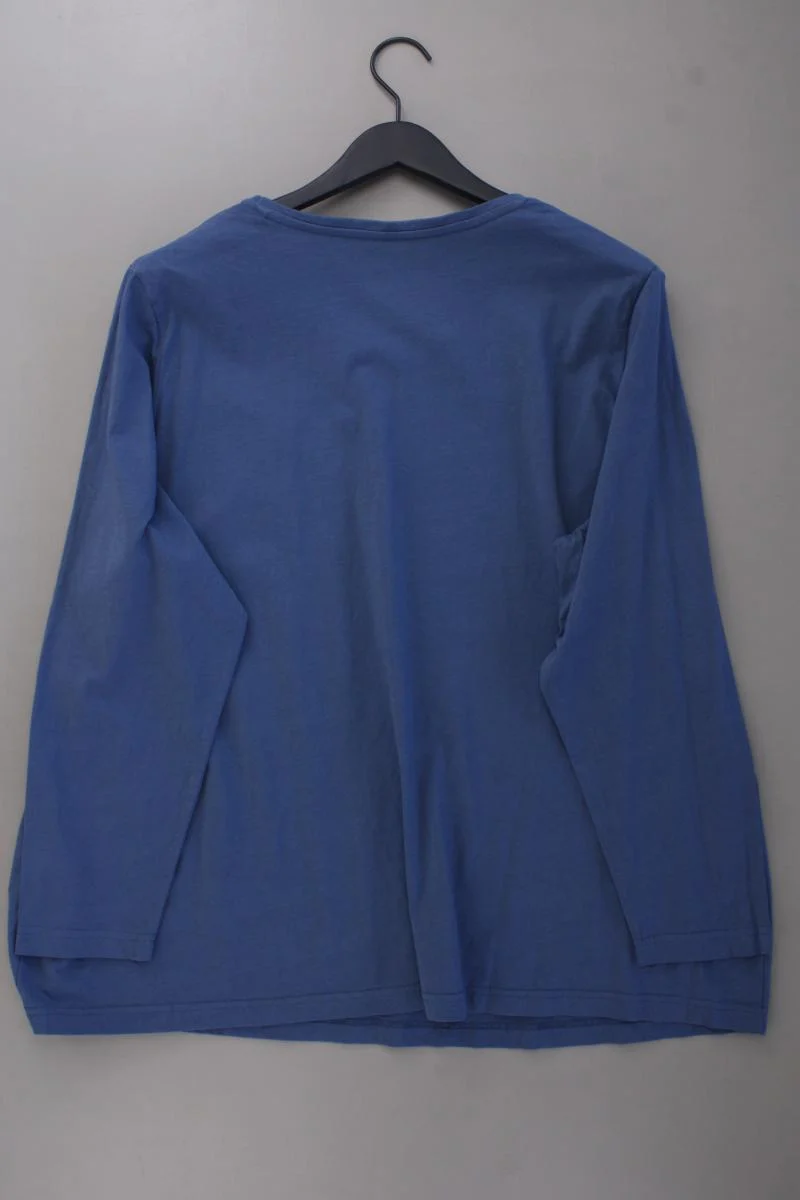 Ulla Popken Longsleeve-Shirt Gr. 54/56 Langarm blau aus Baumwolle