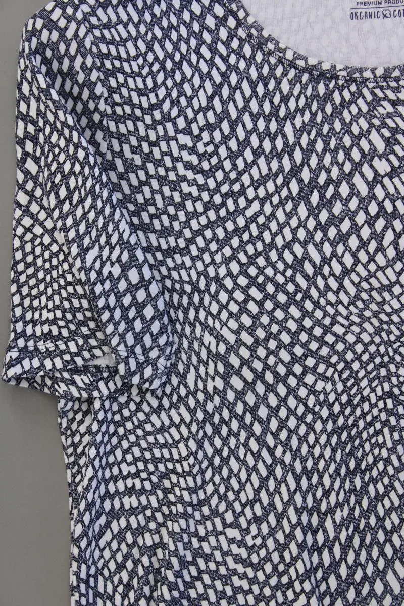 olsen Printshirt Gr. 44 geometrisches Muster neuwertig Kurzarm blau