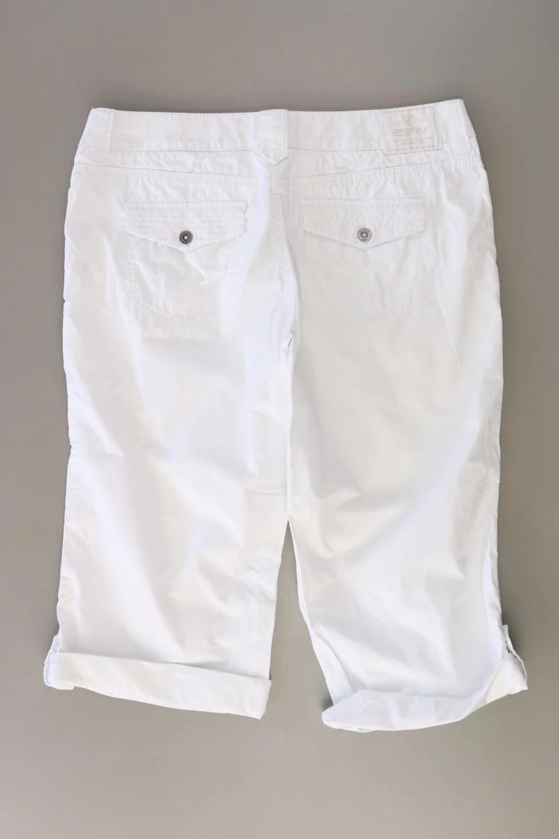 Esprit 3/4 Hose Gr. 38 weiß aus Baumwolle