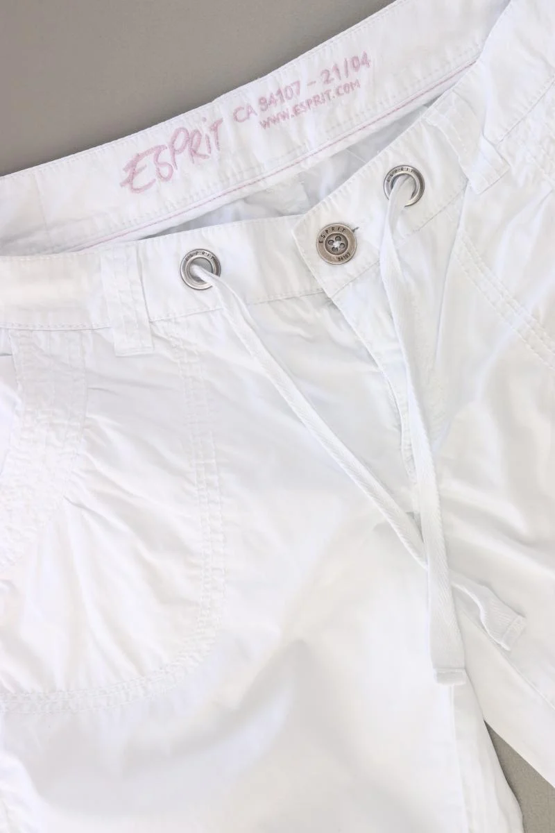 Esprit 3/4 Hose Gr. 38 weiß aus Baumwolle
