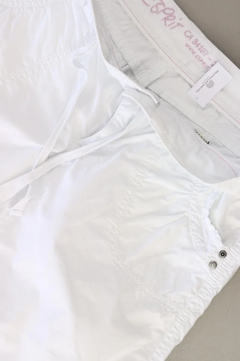 Esprit 3/4 Hose Gr. 38 weiß aus Baumwolle