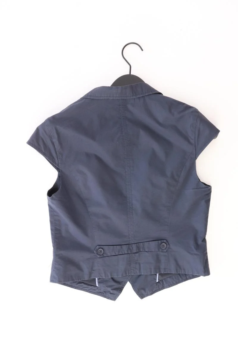 Esprit Regular Weste Gr. 38 blau aus Baumwolle