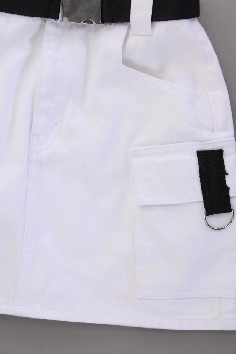 Topshop Kurzer Rock Gr. 36 weiß aus Baumwolle