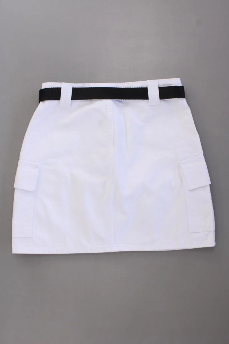 Topshop Kurzer Rock Gr. 36 weiß aus Baumwolle
