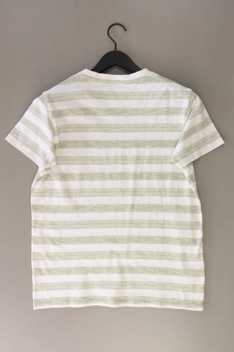 Esprit Ringelshirt für Herren Gr. S gestreift Kurzarm grün aus Baumwolle