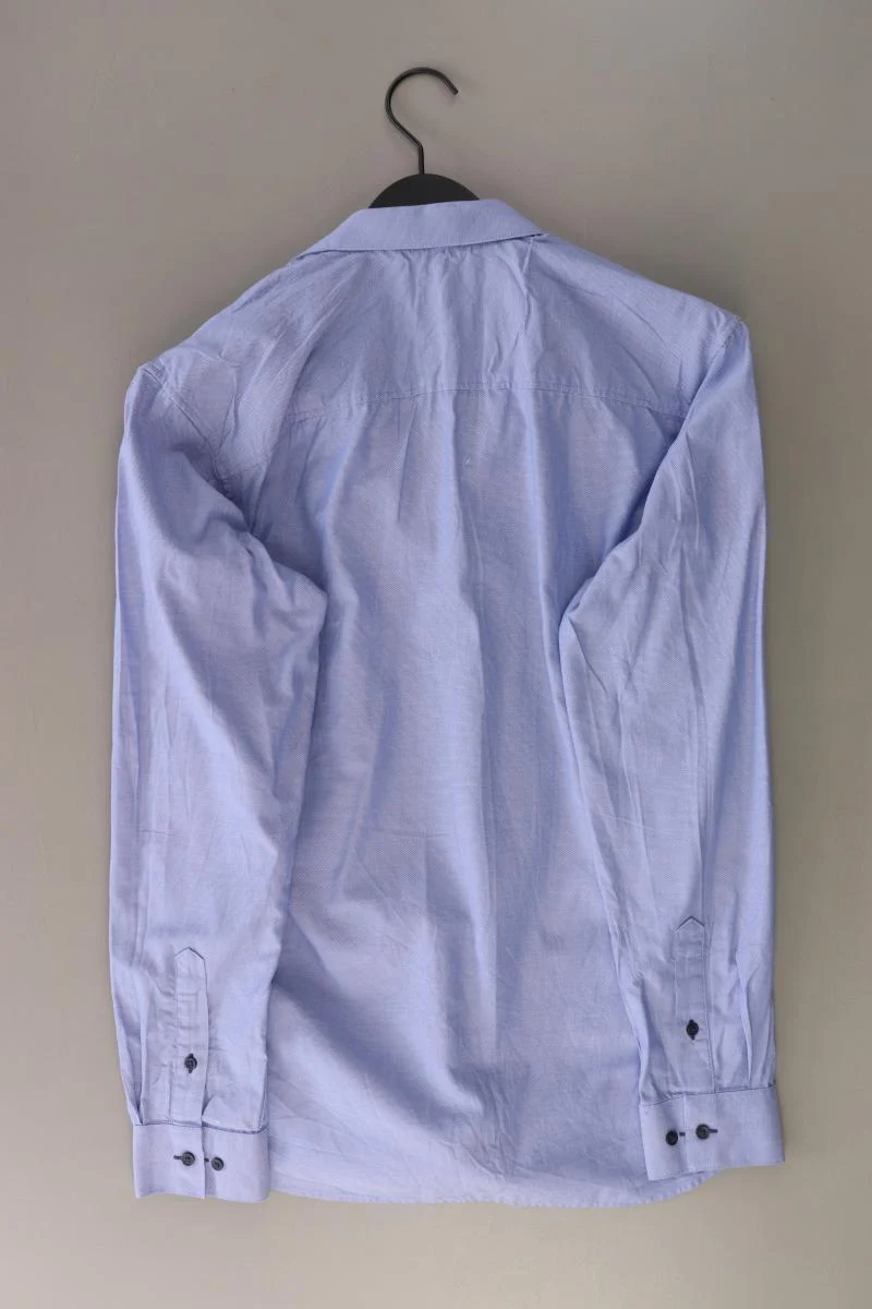 Jack & Jones Langarmhemd für Herren Gr. M blau aus Baumwolle