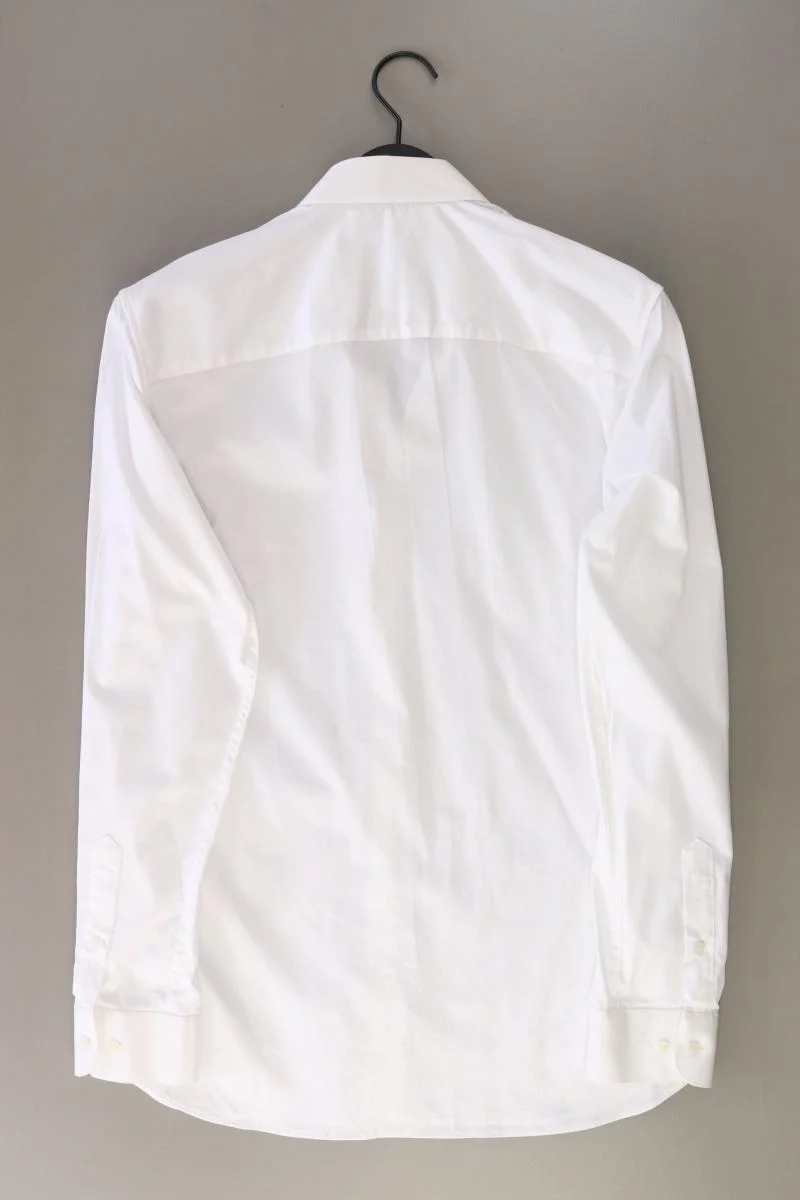Jack & Jones Langarmhemd für Herren Gr. M weiß aus Baumwolle