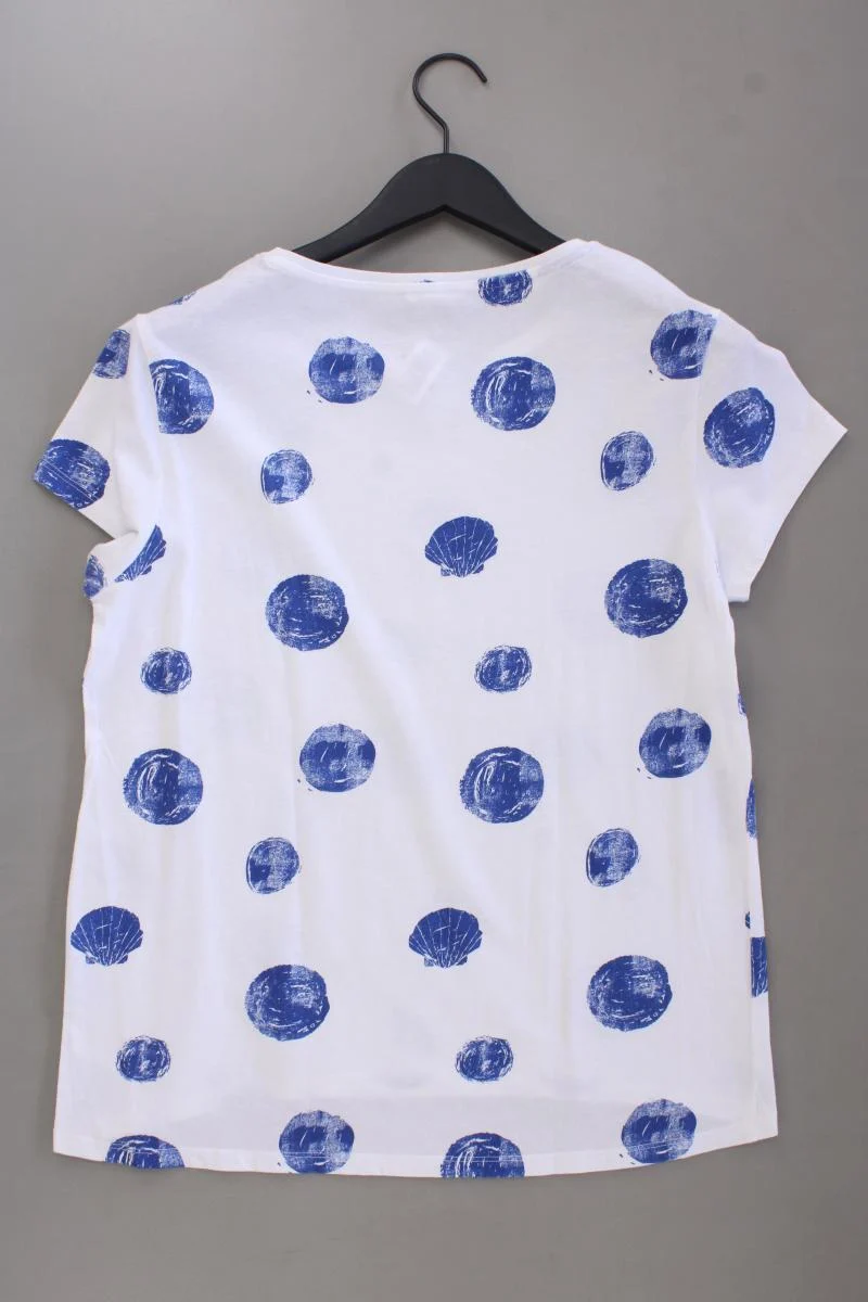 Esprit Shirt mit Muschelprint Gr. L Kurzarm weiß