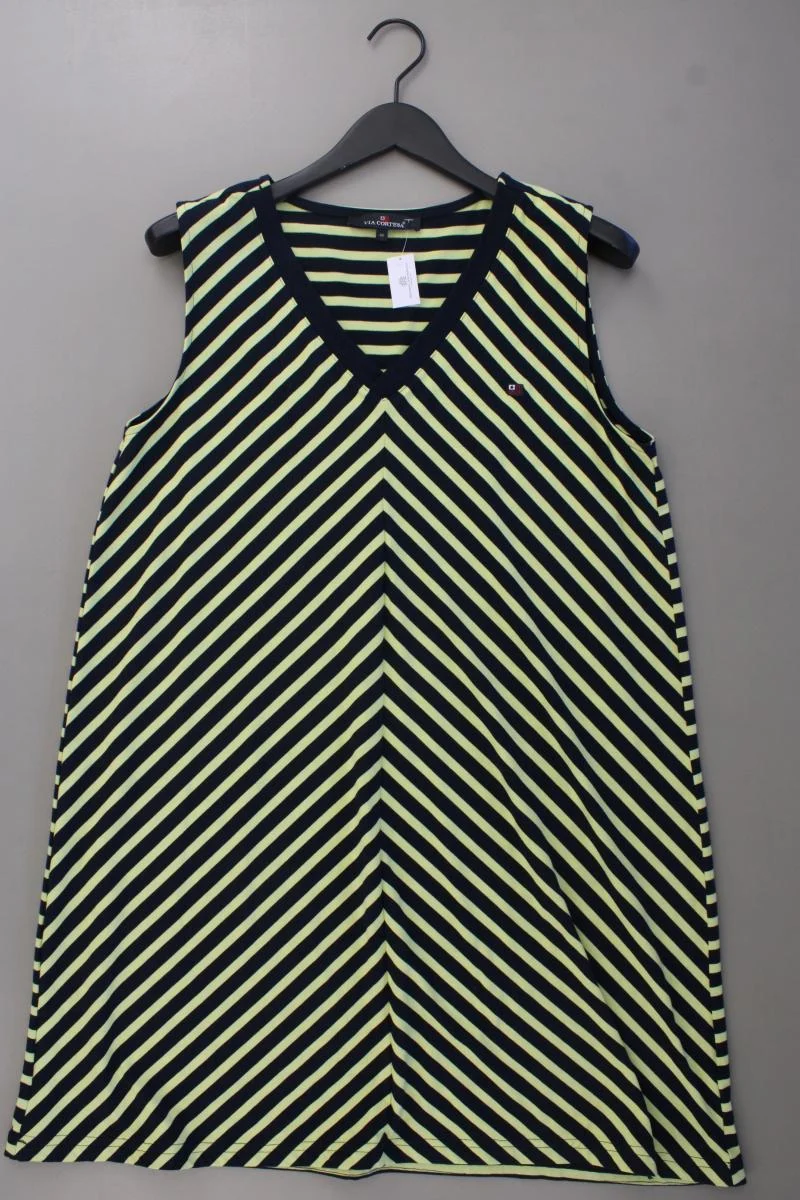Via Cortesa Jerseykleid Gr. 42 gestreift Ärmellos gelb