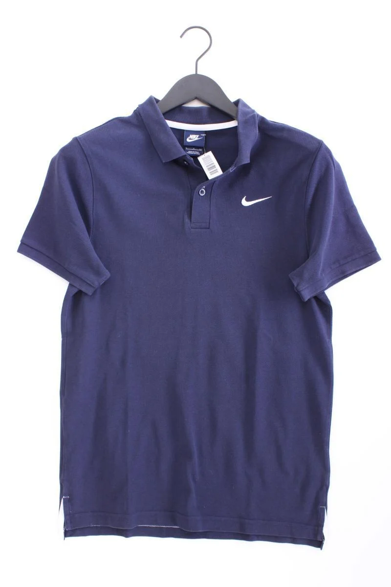 Nike Poloshirt für Herren Gr. S Kurzarm blau aus Baumwolle
