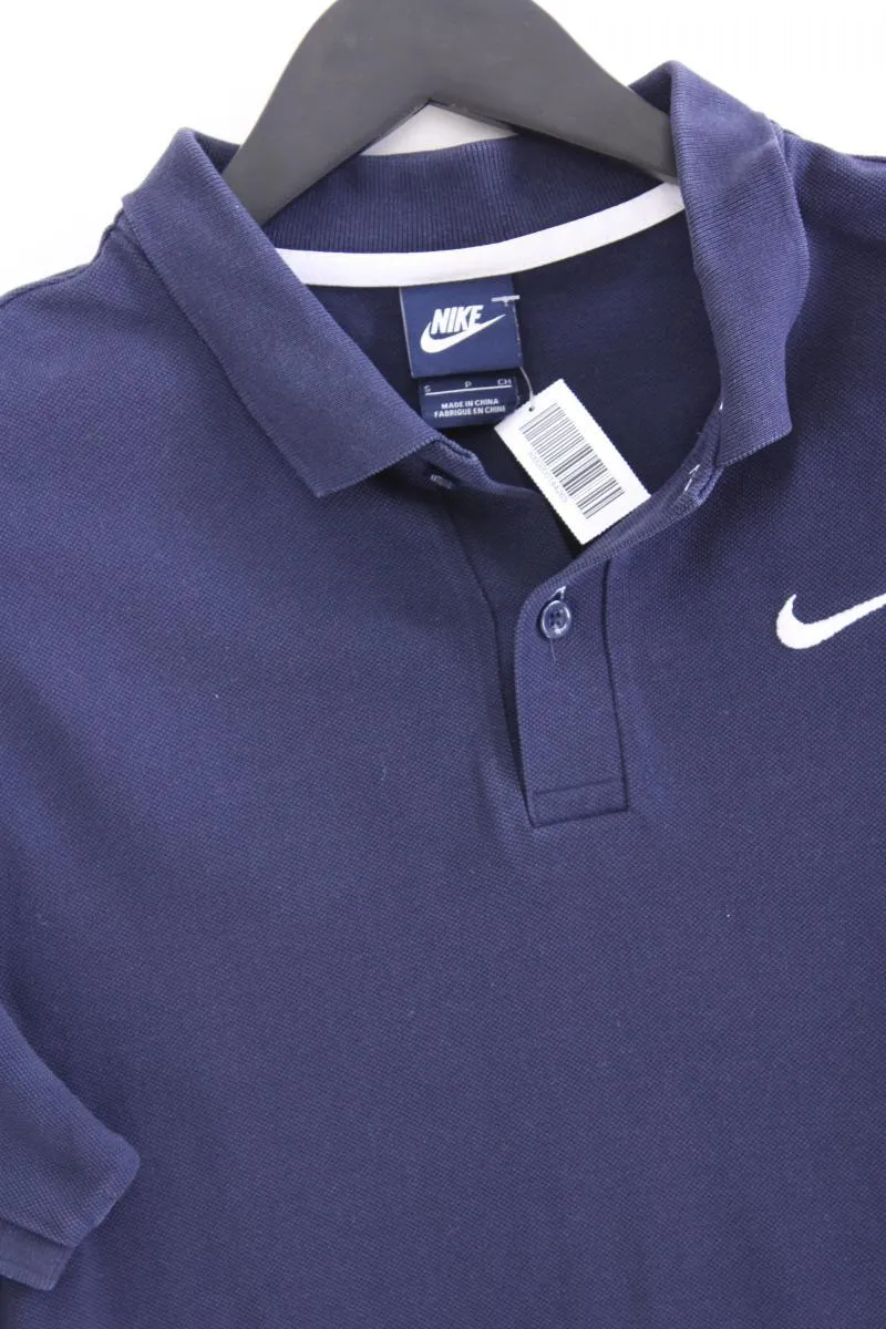 Nike Poloshirt für Herren Gr. S Kurzarm blau aus Baumwolle