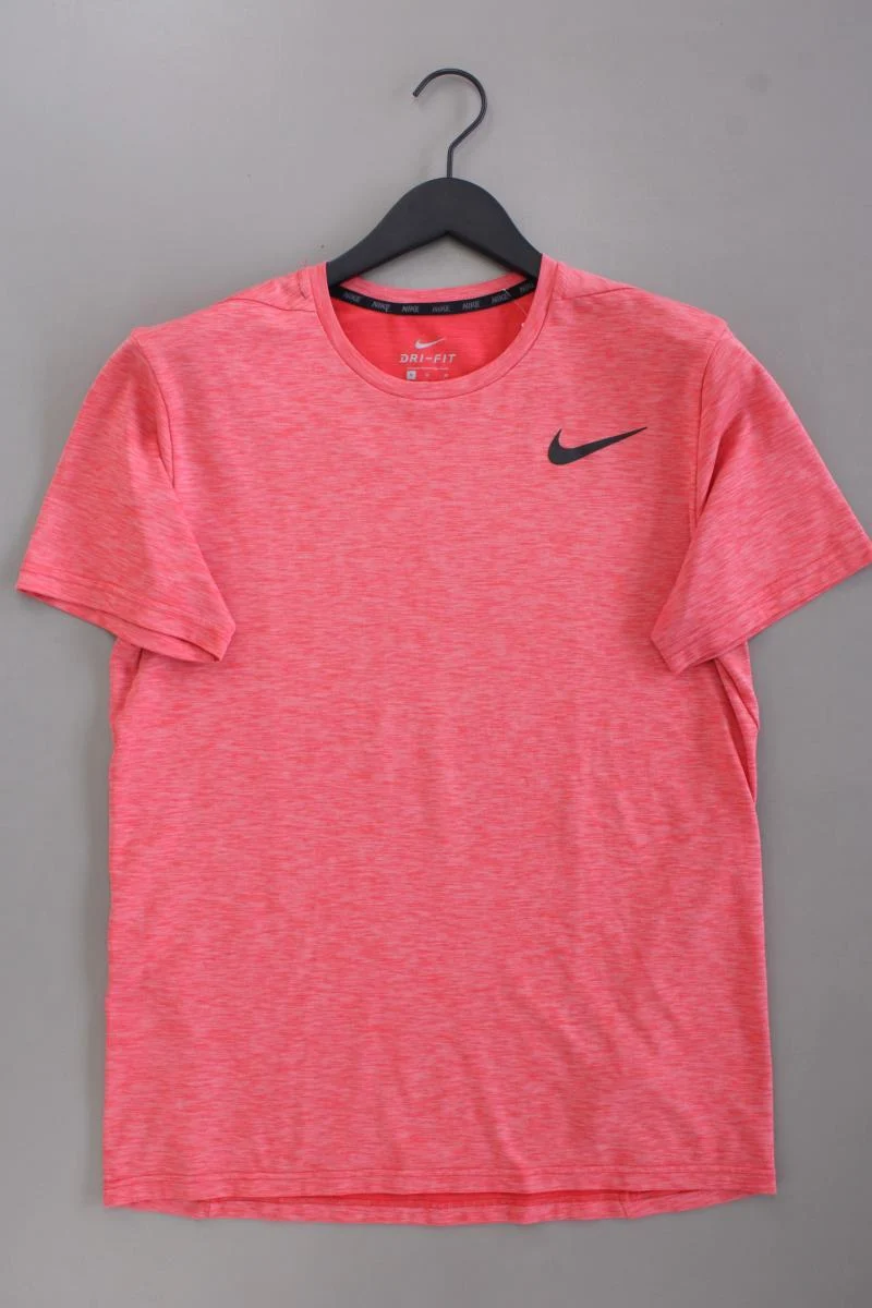 Nike T-Shirt für Herren Gr. M Kurzarm rot aus Polyester
